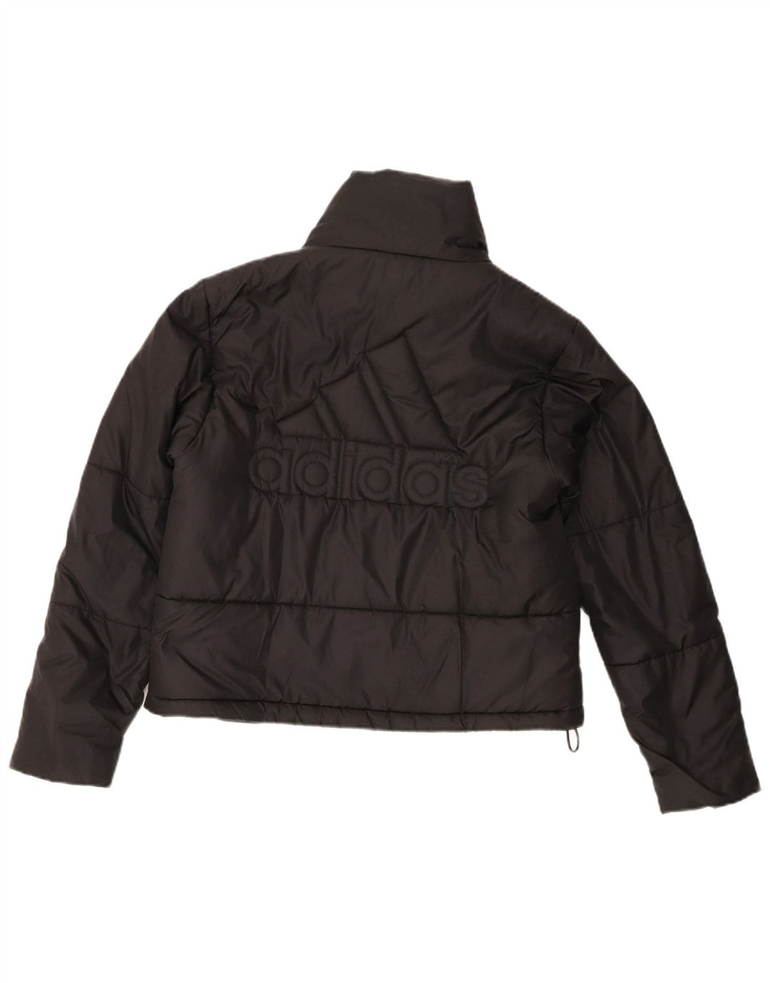 Adidas Womens Graphic Oversized Padded Jacket UK 4/6 XS Black Polyester