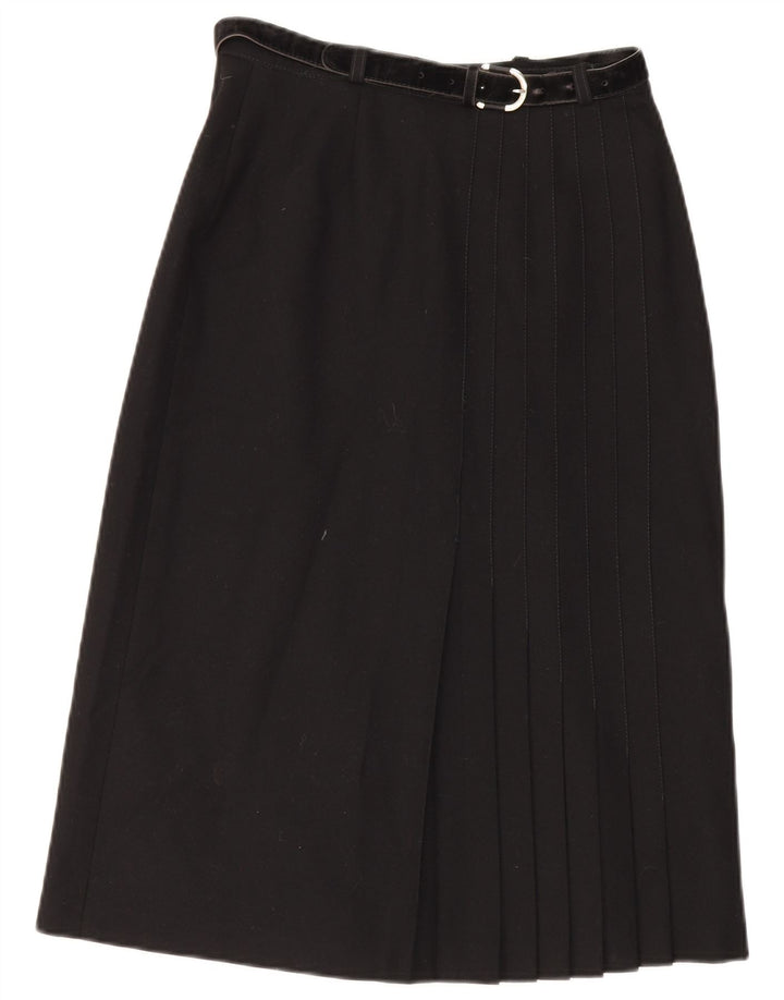 Vintage Womens A-Line Skirt W28 Medium  Black