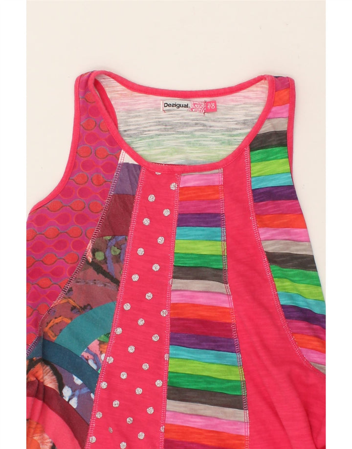 DESIGUAL Girls Graphic Sundress 7-8 Years Multicoloured Vintage Desigual and Second-Hand Desigual from Messina Hembry 