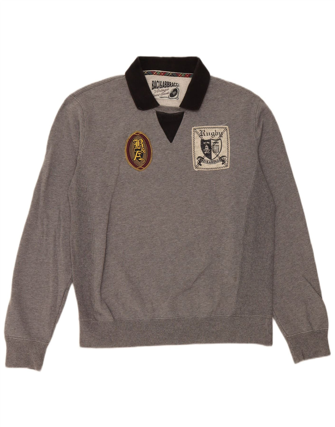 BACI & ABBRACCI Herre grafisk sweatshirt Jumper Medium Grå Colourblock