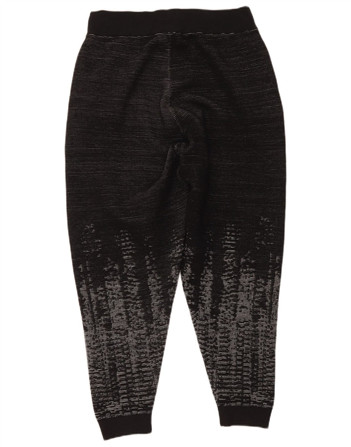 Adidas Mens Tracksuit Trousers Joggers Medium Black Geometric Wool