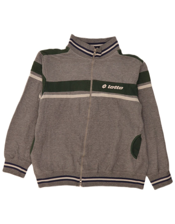 Giacca da tuta da uomo Lotto XL in cotone color block grigio