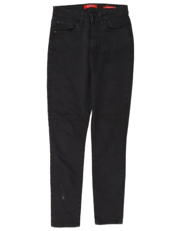 Blugi skinny pentru femei Guess cu talie înaltă L27 L27 bumbac negru