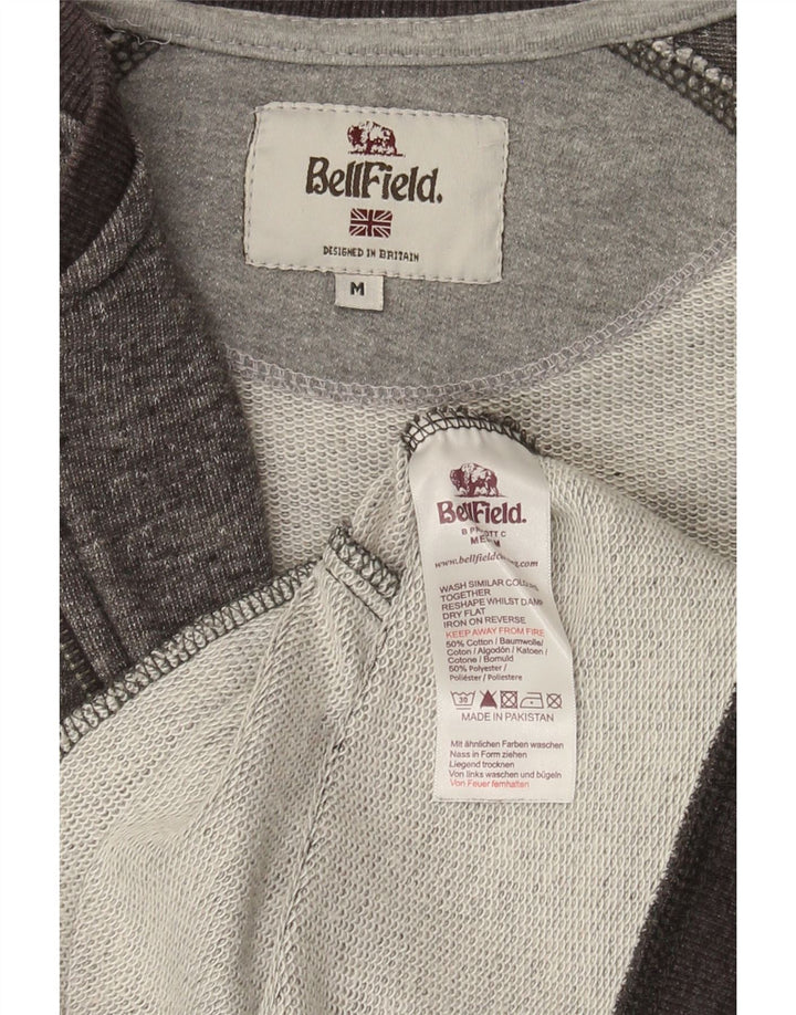 BELLFIELD Mens Tracksuit Top Jacket Medium Grey Colourblock Cotton Vintage Bellfield and Second-Hand Bellfield from Messina Hembry 