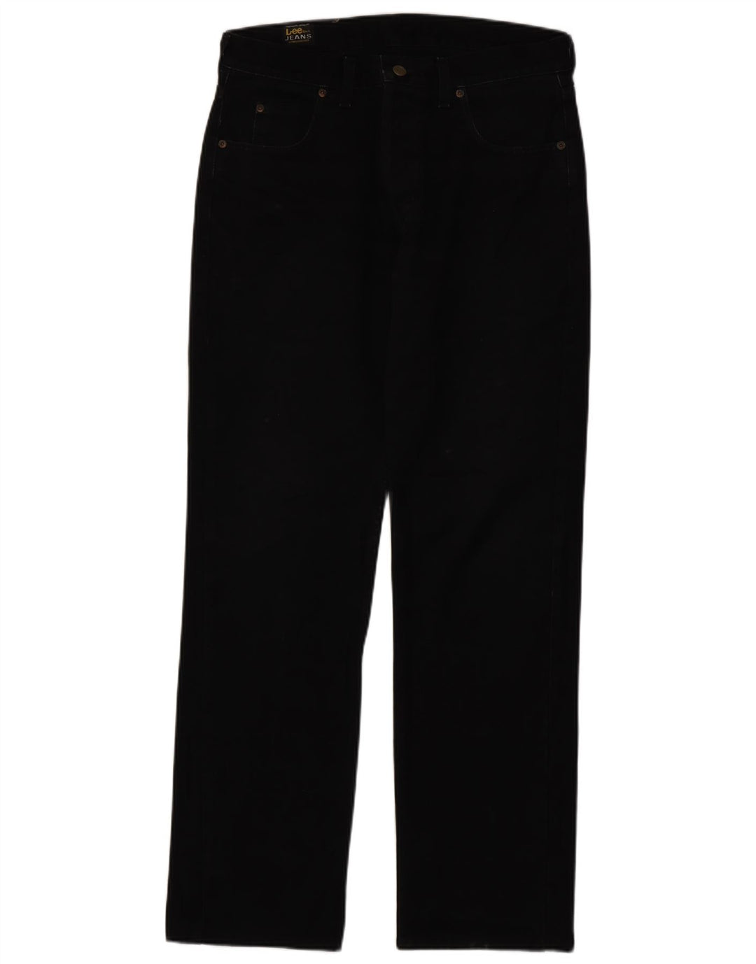 LEE Mens Seattle Straight Jeans W34 L33 Black Cotton