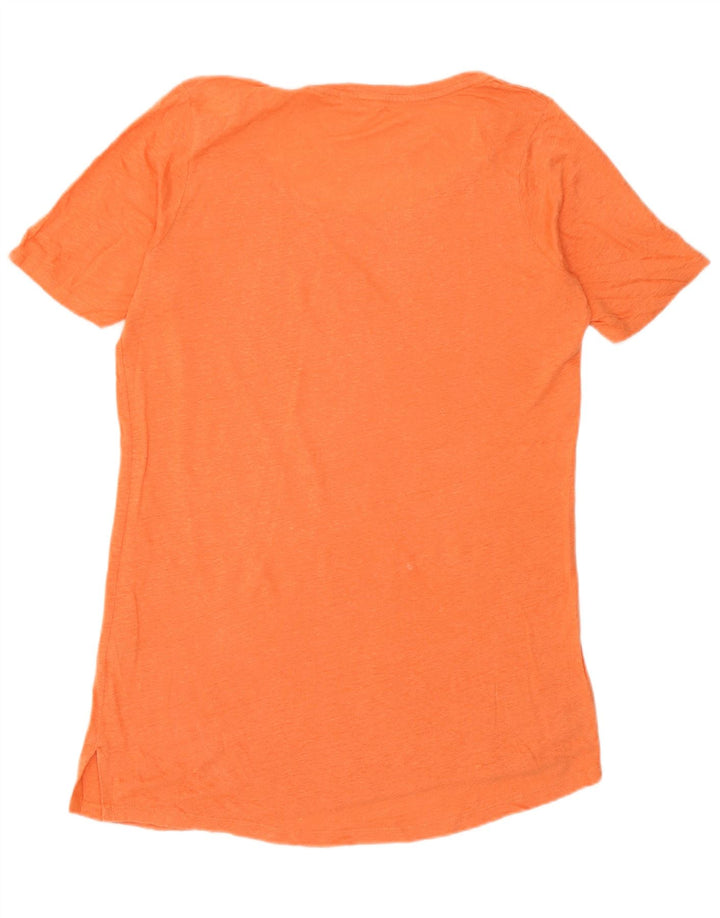 Fat Face Womens Oversized T-Shirt Top UK 10 Small  Orange