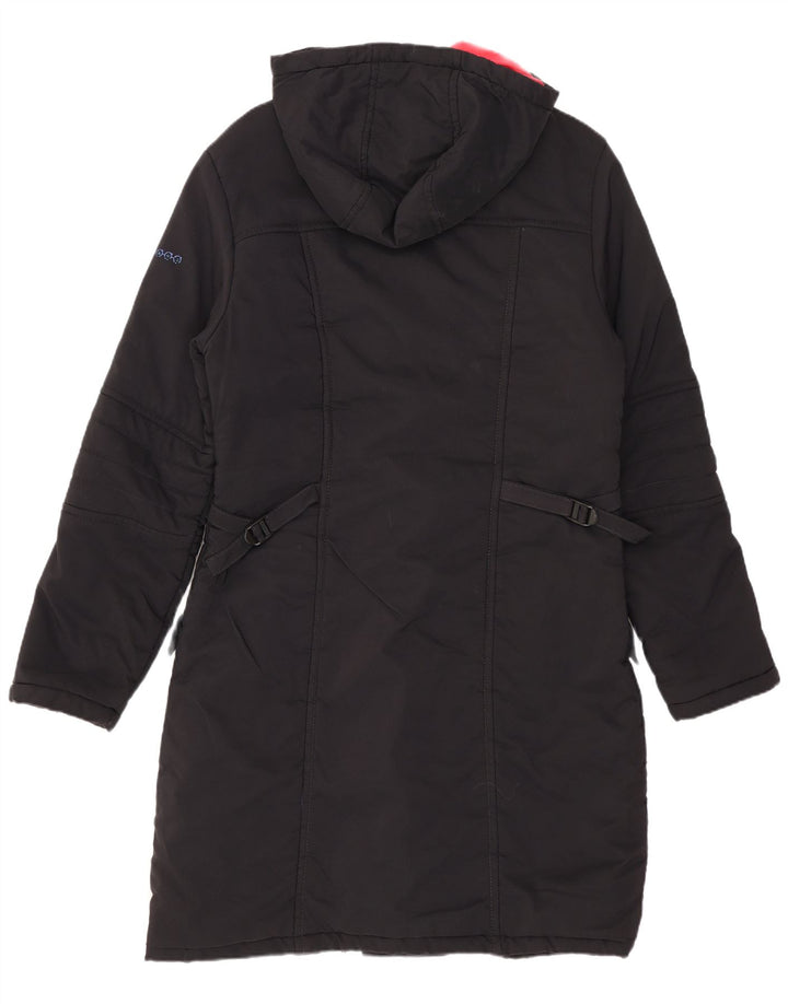Lee Womens Hooded Padded Coat UK 10 Small Black