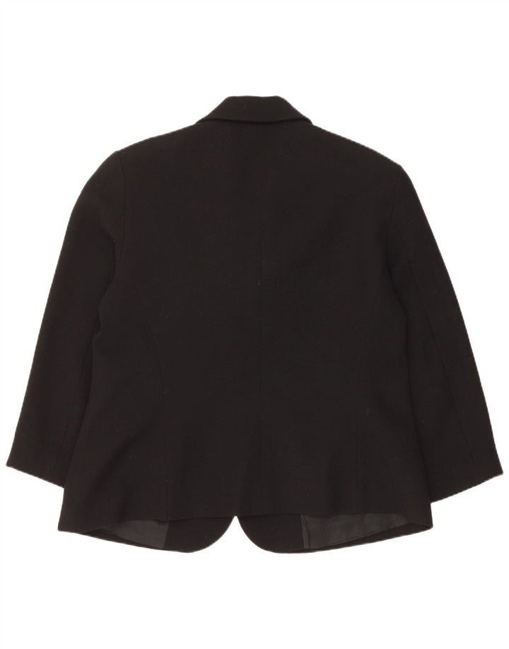 Sacou blazer cu 3 nasturi pentru femei Luisa Spagnoli UK 14 Lână neagră medie