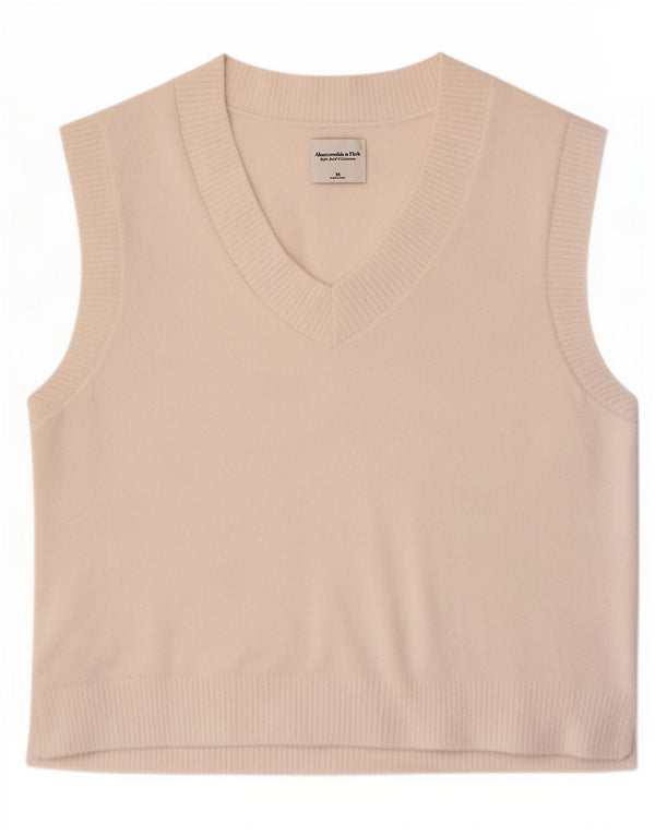 Abercrombie & Fitch Dame Vest Tank Top UK 18 XL Hvid Nylon