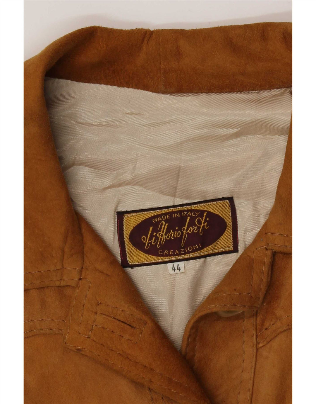 Vintage Dame Ruskind Bomber Jacket IT 44 Medium Brun Retro