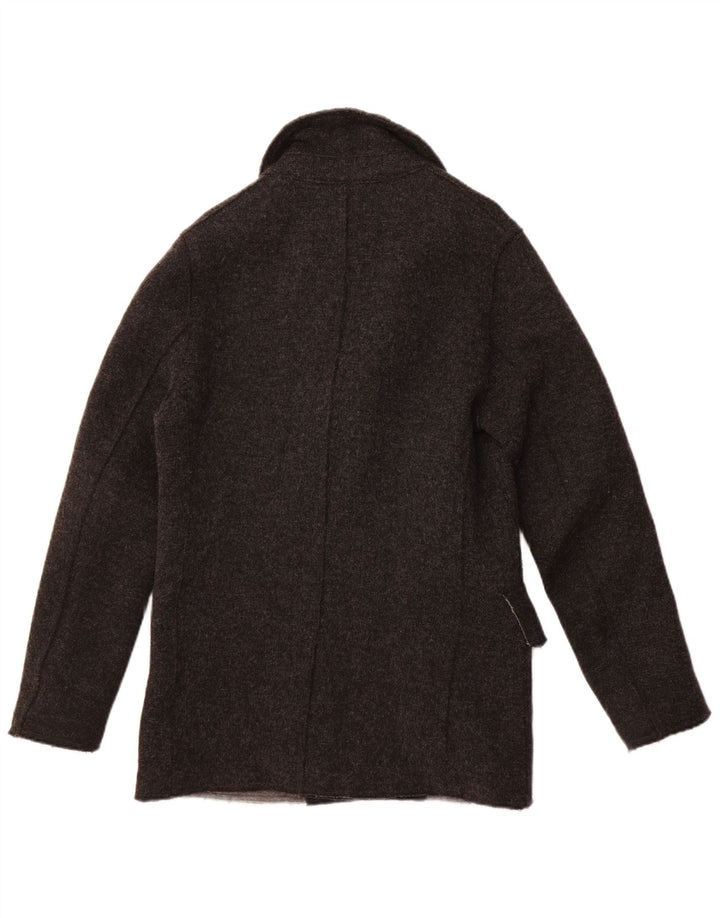 PRENTISS Mens Knit Pea Coat IT 50 Large Grey Wool