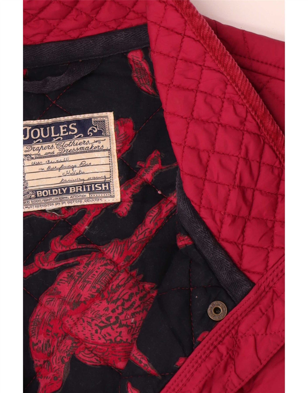 Joules Quiltet jakke til kvinder UK 16 Large Pink