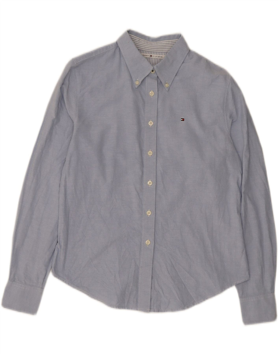 TOMMY HILFIGER Womens Shirt US 10 Large Blue Cotton Vintage Tommy Hilfiger and Second-Hand Tommy Hilfiger from Messina Hembry 