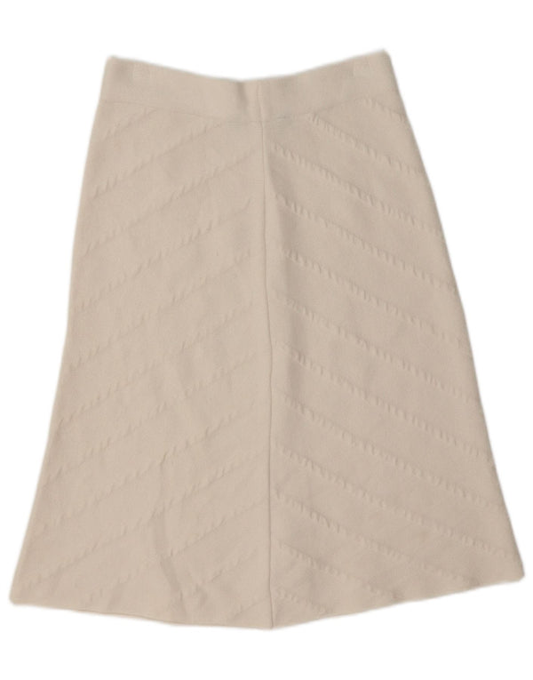 Zara Womens Knit A-Line Skirt Medium W28 Off White