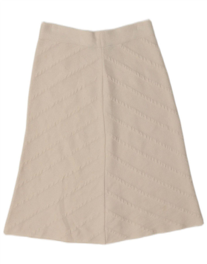 Zara Womens Knit A-Line Skirt Medium W28 Off White