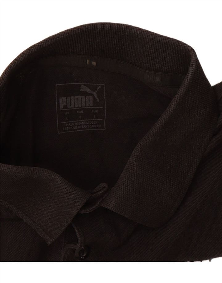 PUMA Mens Polo Shirt Large Black