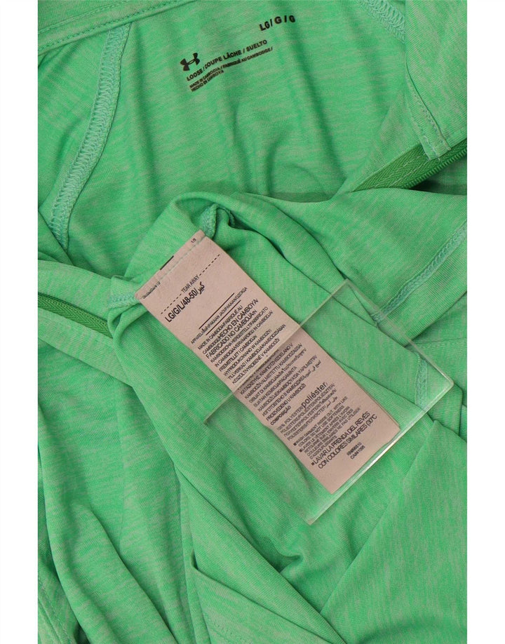 Under Armour Womens Graphic Pullover Tuta da ginnastica Top UK 14 Large Verde