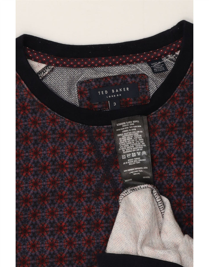 Ted Baker Pull à col rond pour homme Taille 3 Medium Multicolore Floral