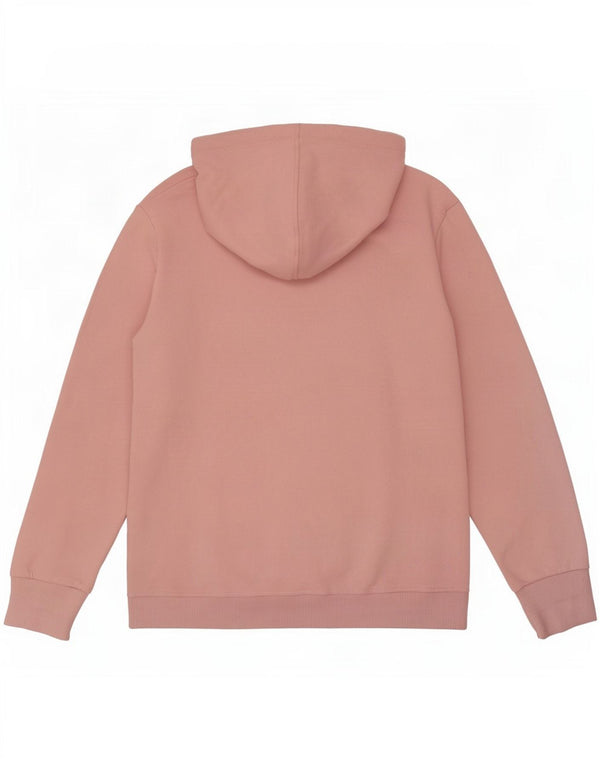 Felpa con cappuccio grafica da donna Superdry UK 12 cotone rosa medio