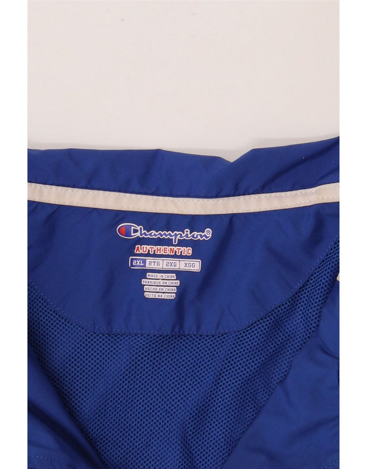 CHAMPION Mens Authentic Pullover Rain Jacket UK 44 2XL Blue Polyester Vintage Champion and Second-Hand Champion from Messina Hembry 