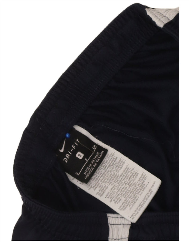 Nike Mens Dri Fit Tracksuit Trousers Small Navy Blue Colourblock Polyester
