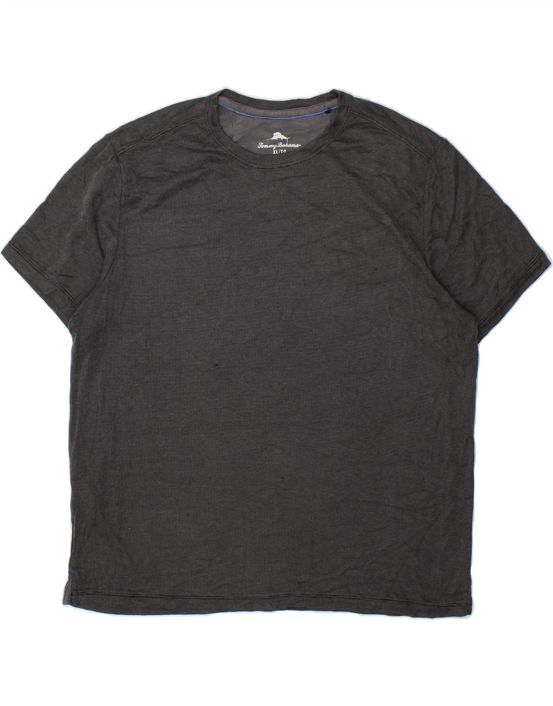 TOMMY BAHAMA Mens T-Shirt Top XL Grey Check Polyester Vintage Tommy Bahama and Second-Hand Tommy Bahama from Messina Hembry 