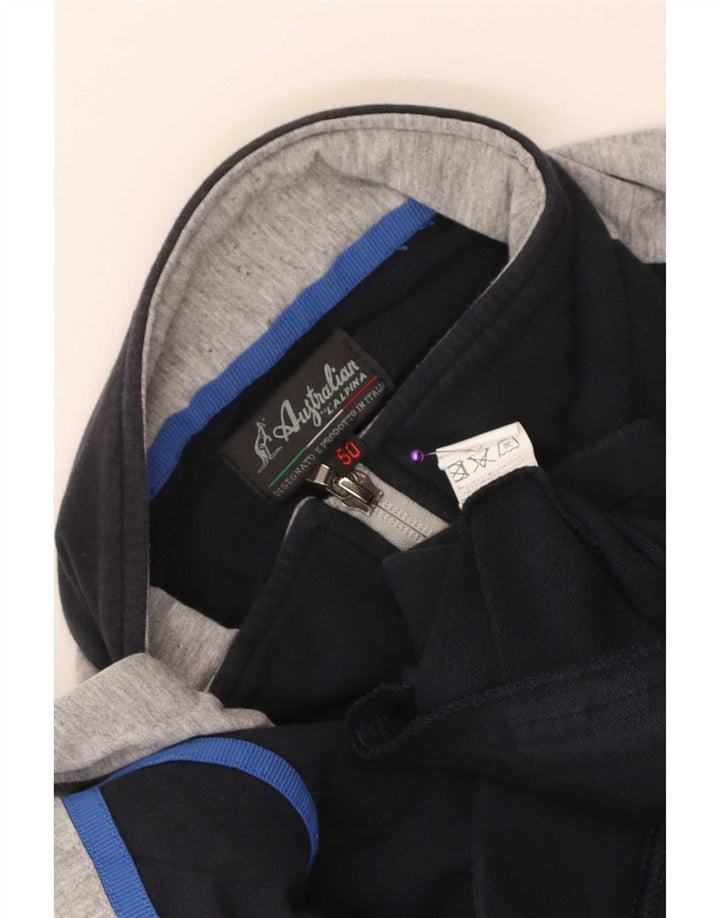 AUSTRALIAN L'ALPINA Mens Tracksuit Top Jacket IT 50 Medium Navy Blue