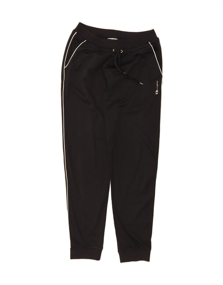 CHAMPION Womens Tracksuit Trousers Joggers UK 12 Medium  Black Polyester Vintage Champion and Second-Hand Champion from Messina Hembry 