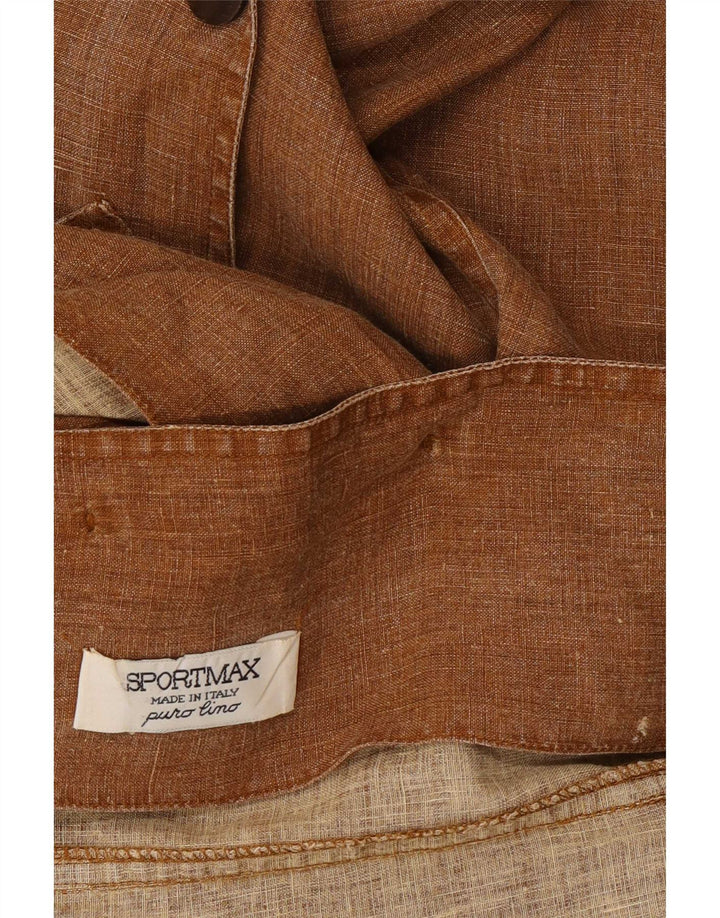 Sportmax Damen-Blazer, übergroß, mit 5 Knöpfen, UK 18, XL, Braun