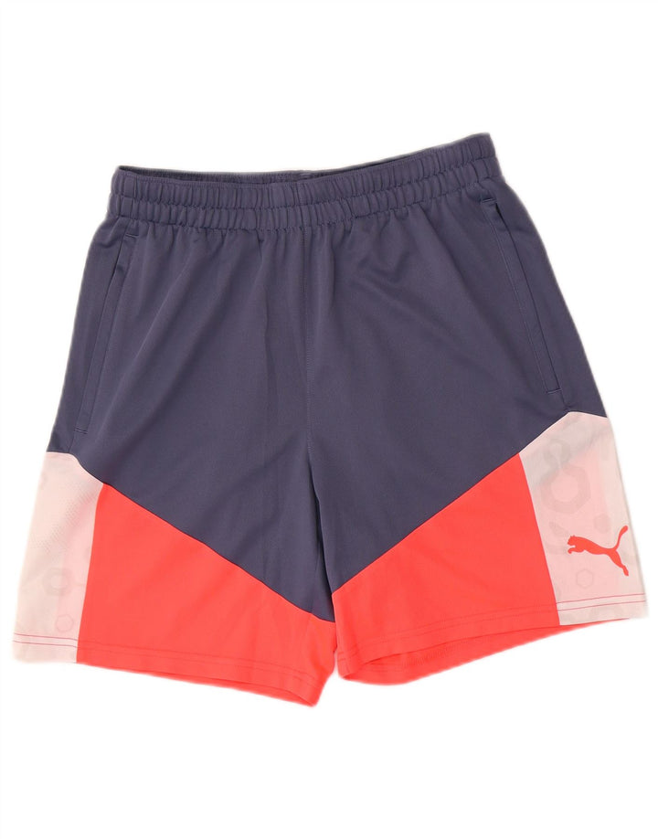 Puma Mens Graphic Sport Shorts Medium Blue Colourblock