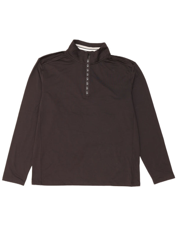 Calvin Klein Hommes Golf Zip Neck Pull Survêtement Top XL Noir Polyester