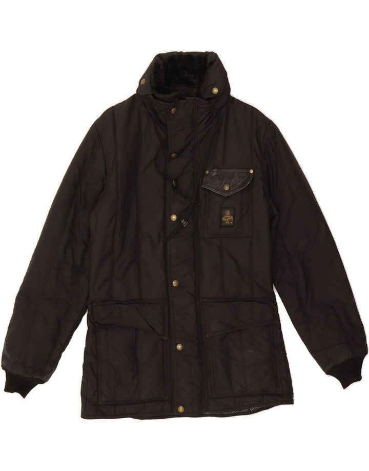 REFRIGIWEAR Mens Cruz Padded Jacket UK 38 Medium Black Vintage Refrigiwear and Second-Hand Refrigiwear from Messina Hembry 