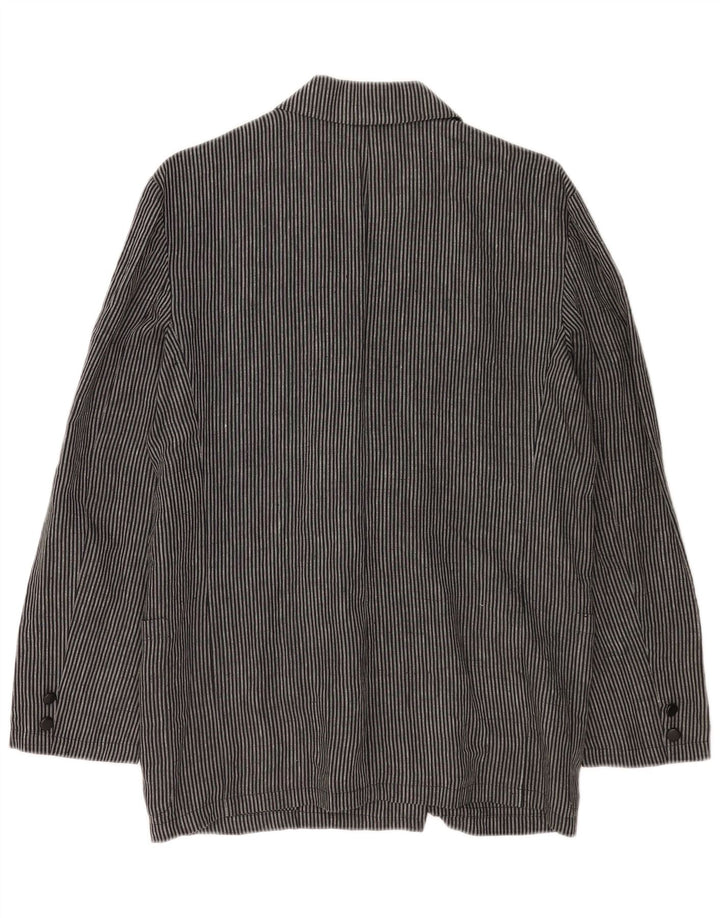 Pancaldi & B Damen Blazer Jacke UK 16 Large Grau Nadelstreifen