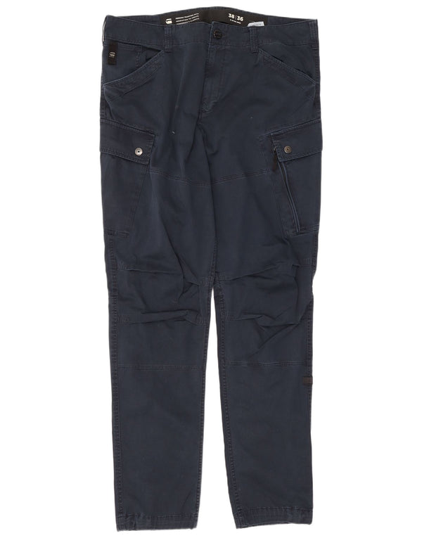 Pantaloni cargo slim da uomo G-Star W38 L36 cotone blu navy