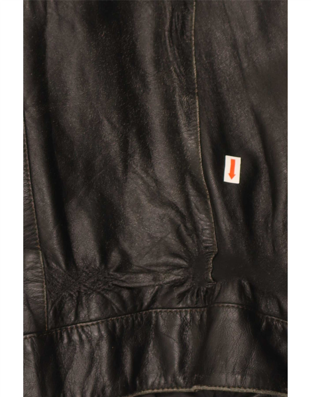 Giacca in pelle vintage da uomo IT 56 3XL Pelle color block nera