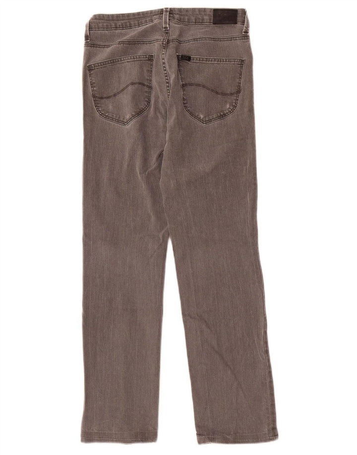 LEE Womens Straight Jeans W28 L27 Grey Cotton