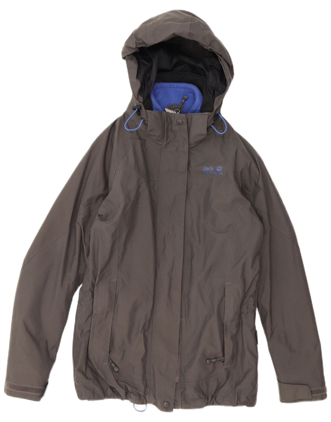 Jack Wolfskin Jachetă de vânt supradimensionată cu glugă pentru femei UK 8 Small, gri