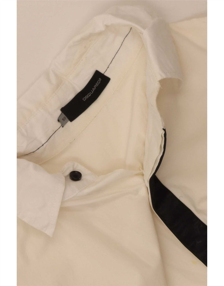 Cămașă pentru bărbați Dsquared2 IT 50 Medium White