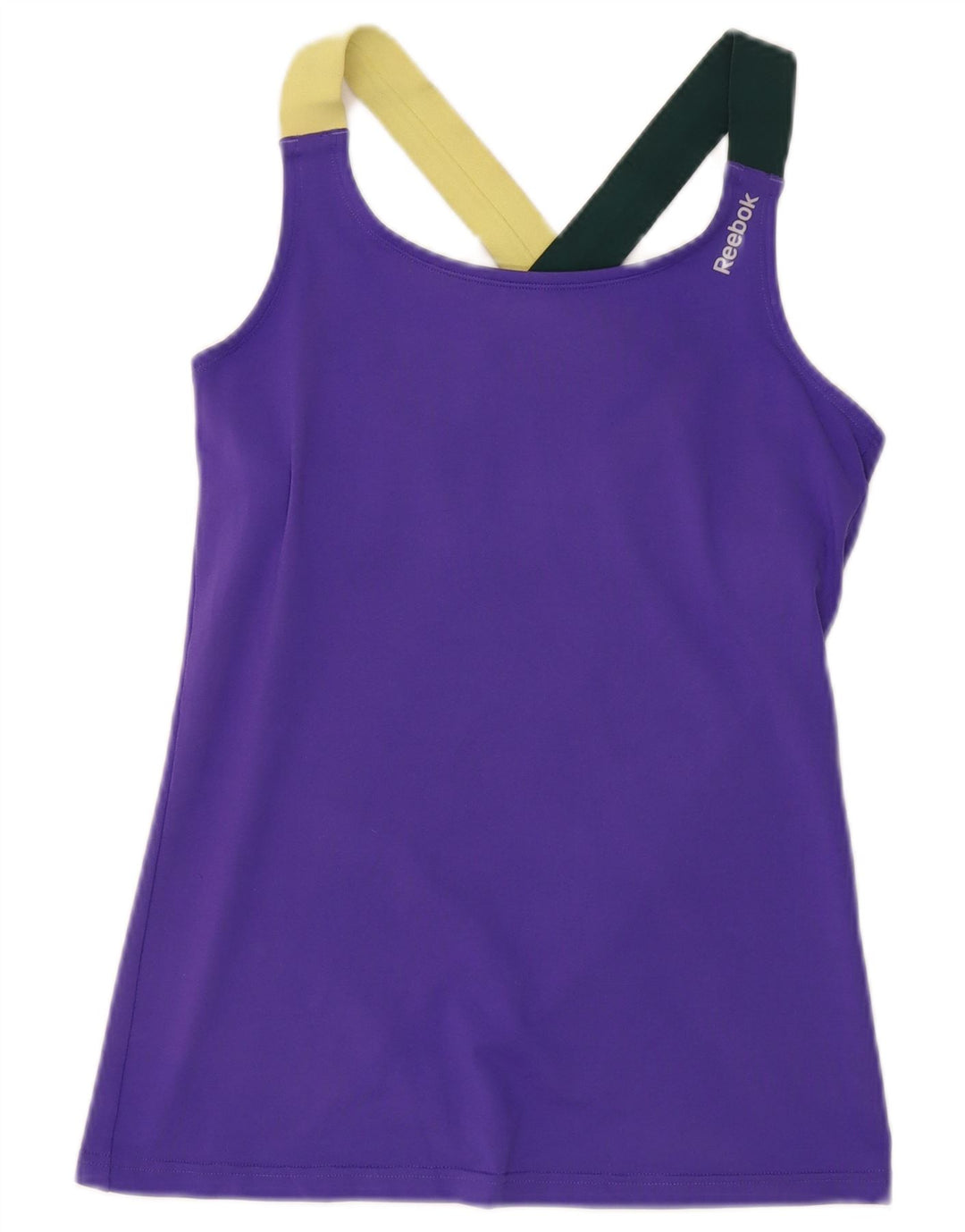 Reebok Womens Vest Top UK 8/10 Small Purple Colourblock Polyester