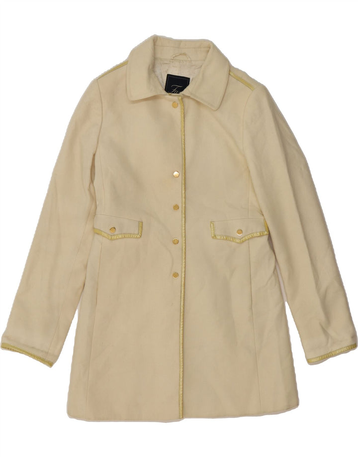 FAY Womens Overcoat UK 16 Large Beige Vintage Fay and Second-Hand Fay from Messina Hembry 