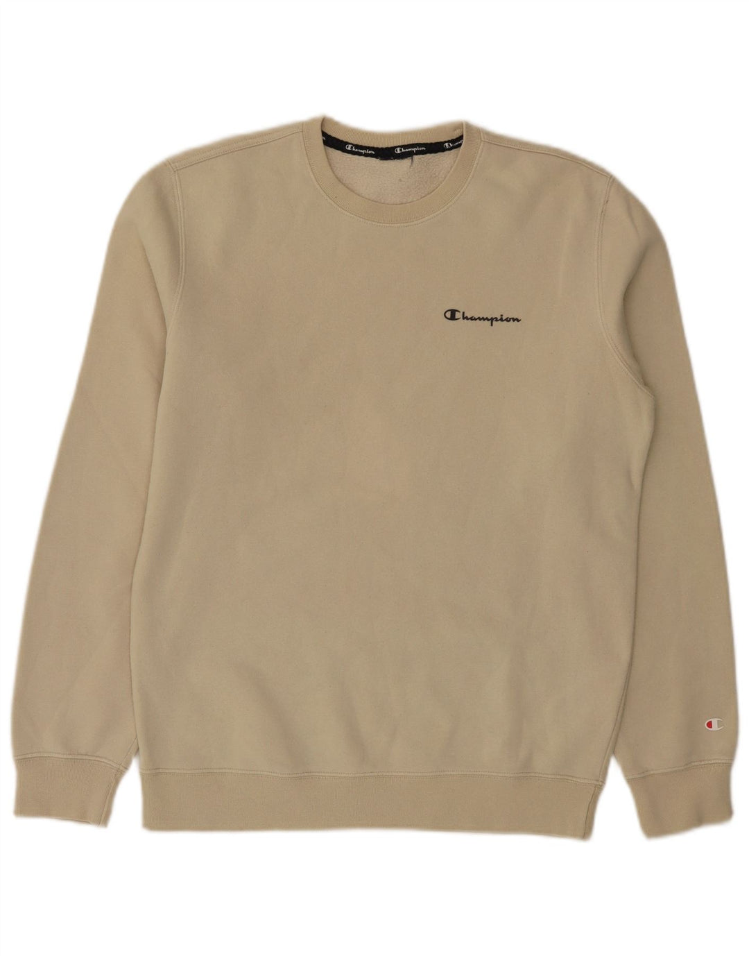 Champion Mens Sweatshirt Jumper Medium Beige Cotton