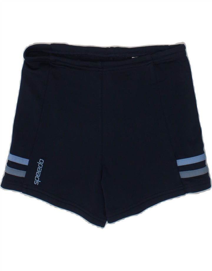 SPEEDO Boys Swimming Shorts 8-9 Years  Navy Blue Polyester Vintage Speedo and Second-Hand Speedo from Messina Hembry 