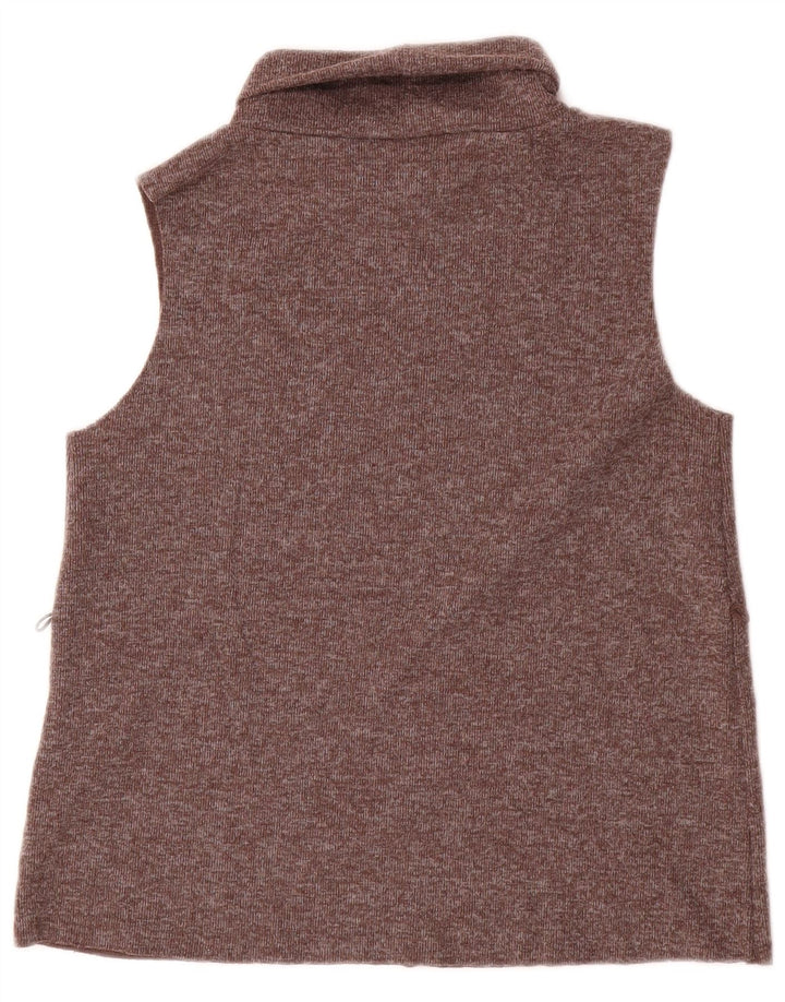 ZARA Womens Vest Tank Top UK 12 Medium Brown Polyester