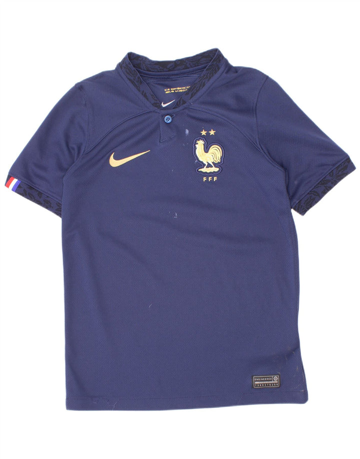 Nike Boys T-Shirt Top 8-9 Years Small Navy Blue
