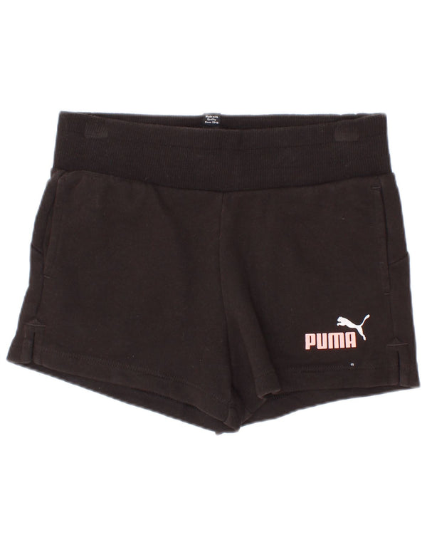 Puma Mädchen Graphic Sport Shorts 9–10 Jahre Schwarz