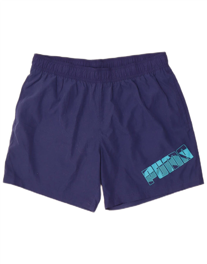 Puma Mens Graphic Sport Shorts XL Navy Blue Polyester