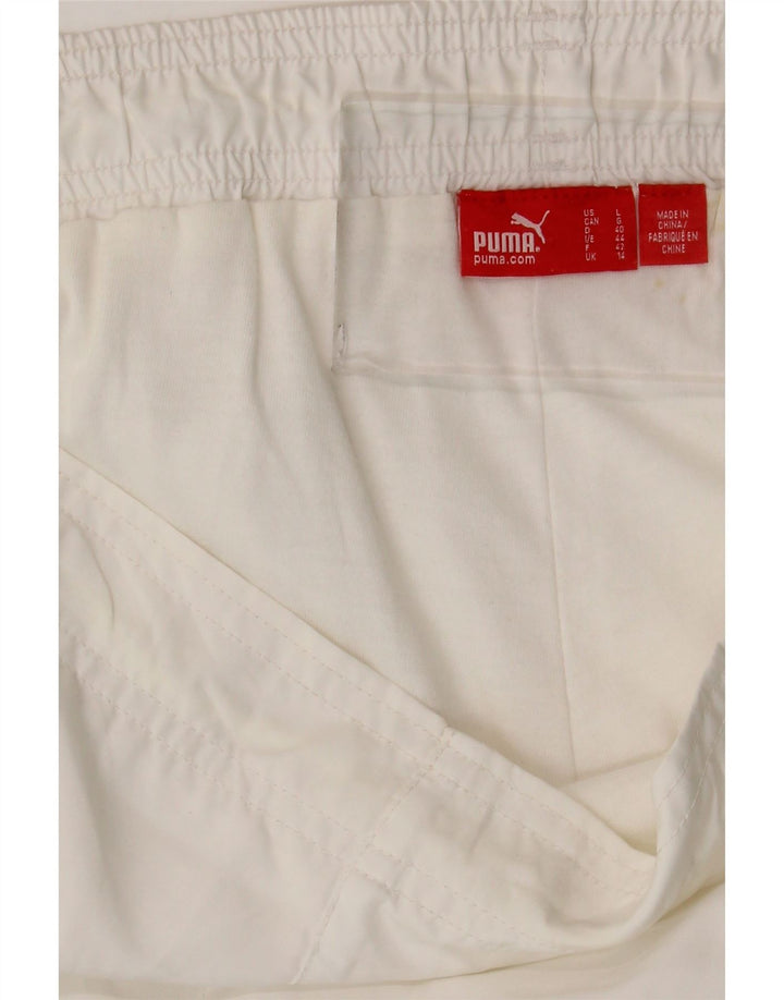 Puma Womens Tracksuit Trousers UK 14 Large  White
