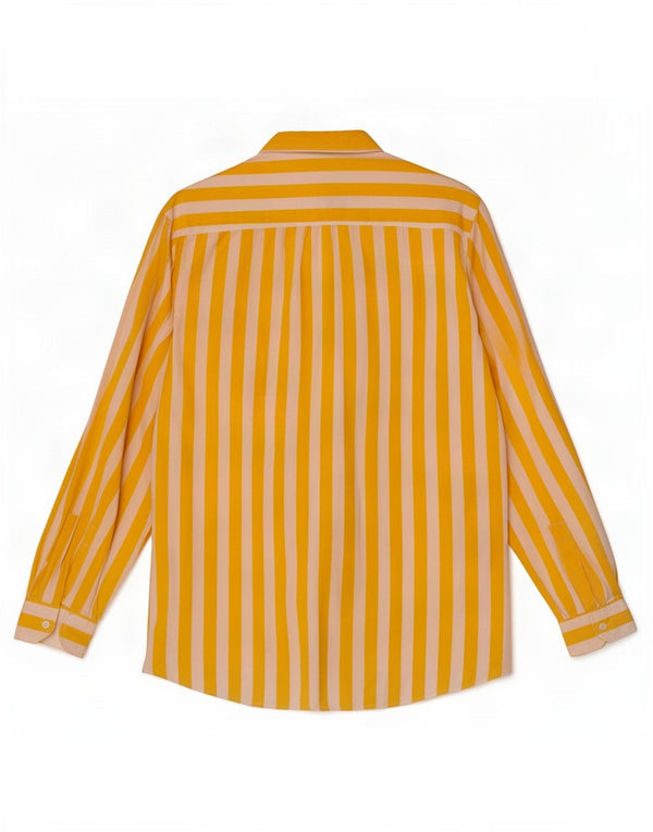 Chemise Homme Vintage Grande Rayure Jaune
