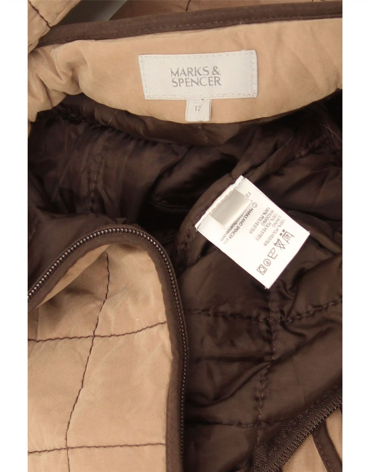 Marks & Spencer Chaqueta acolchada para mujer UK 42 Poliéster marrón medio
