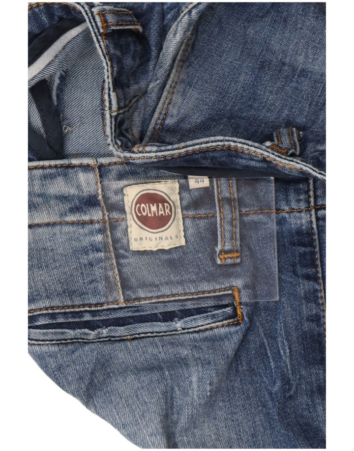 Colmar Jean court slim effet vieilli pour femme IT 44 Medium W30 L26 Bleu